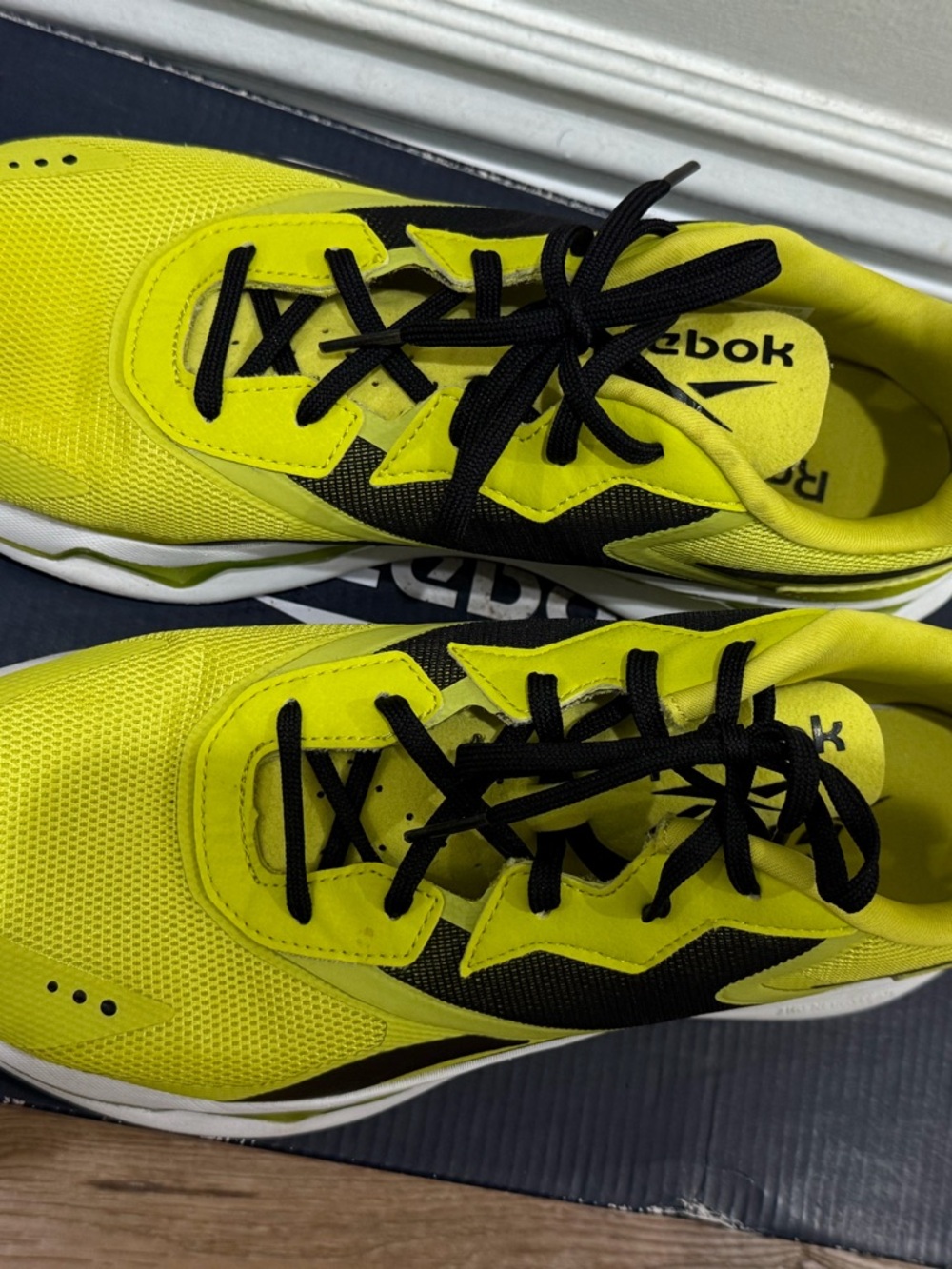 Reebok Yellow and Black Athletic Sneakers